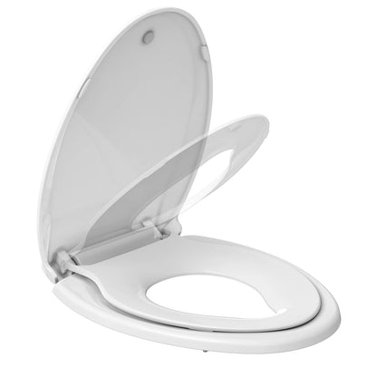 Adult Toilet Seat, Includes Potty Training Attachment