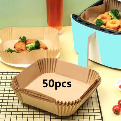 50/100PCS Disposable Air Fryer Paper Liners
