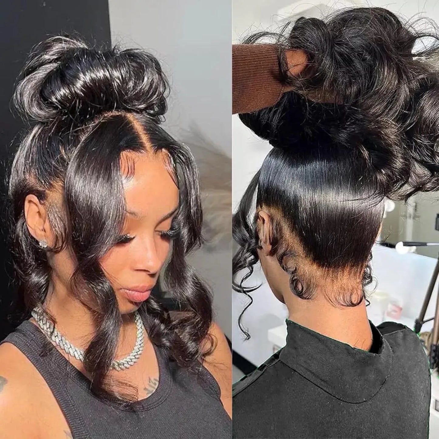 Hidden Strap Body Wave 360 HD Full Lace Front Wigs