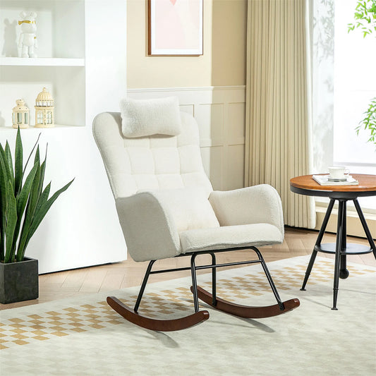 Homcom Boucle Rocking Chair