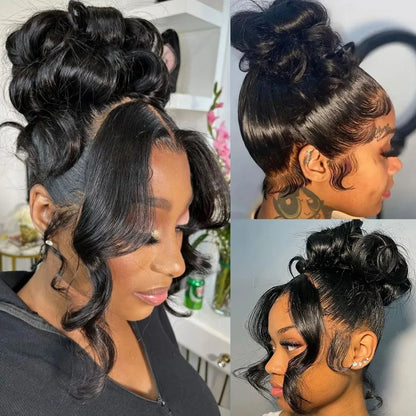 Hidden Strap Body Wave 360 HD Full Lace Front Wigs