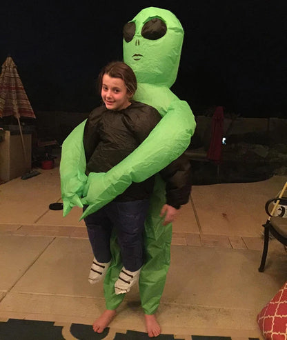 ET Alien inflatable suit Alien Monster Inflatable Costume Scary Green Alien Cosplay Costume For Adult  Party Festival Stage