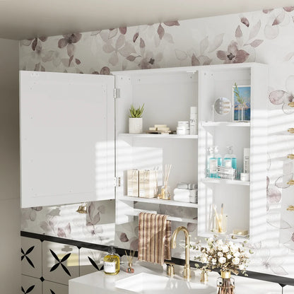 Modern Elegant Bathroom 30 Inch Vanity With Sink, Storage Cabinets, Drawers, and Adjustable Shelves