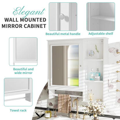 Modern Elegant Bathroom 30 Inch Vanity With Sink, Storage Cabinets, Drawers, and Adjustable Shelves