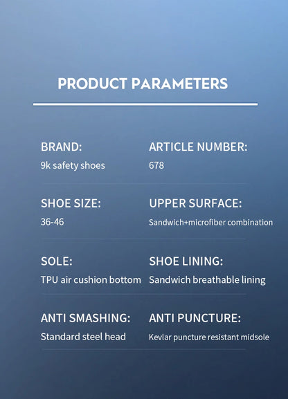 Slack-stab-proof work shoes