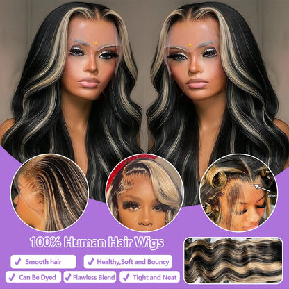 1B/27 Balayage Highlight Body Wave Wig