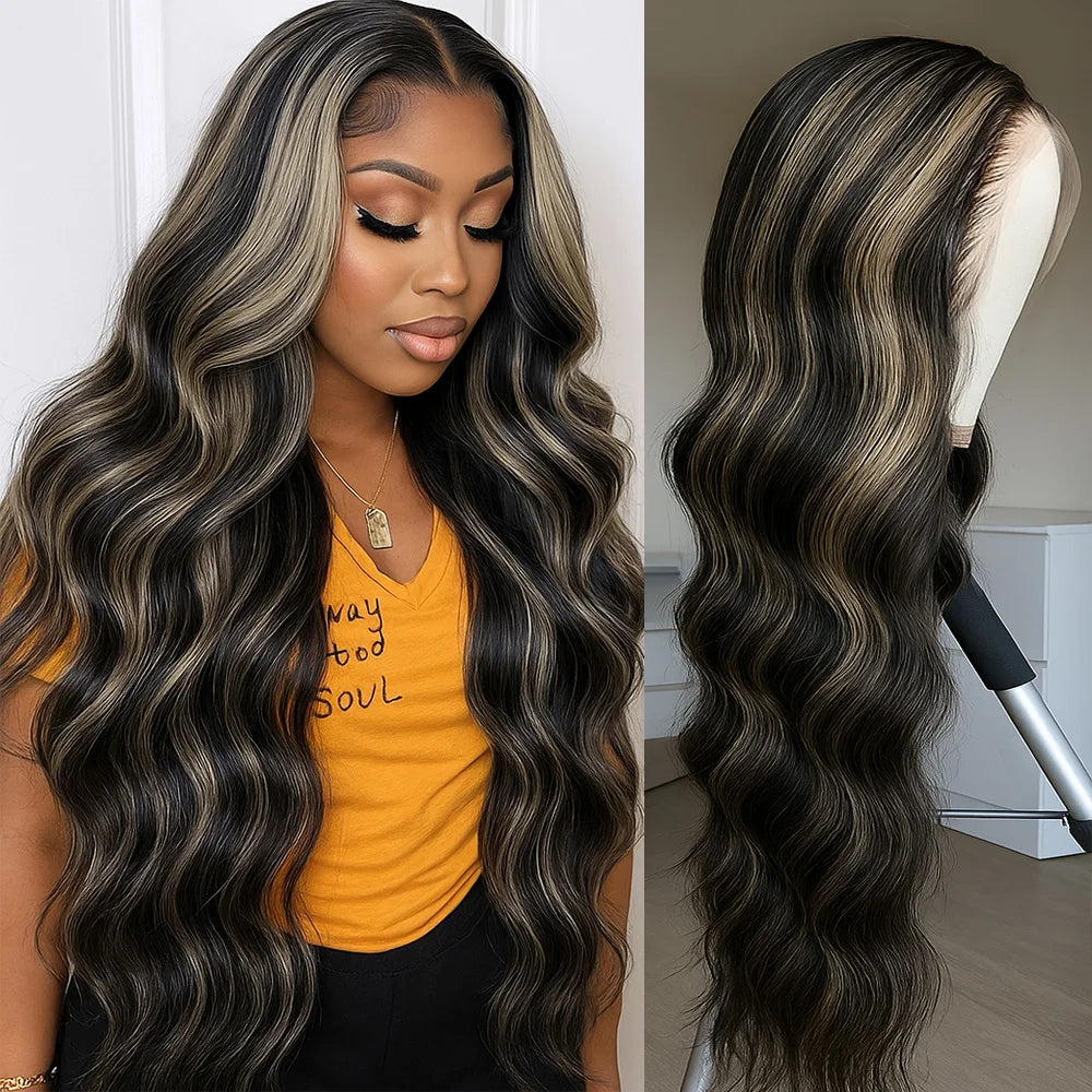1B/27 Balayage Highlight Body Wave Wig