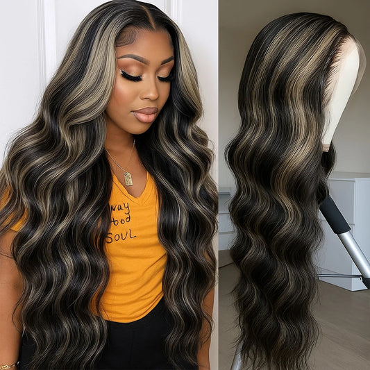 1B/27 Balayage Highlight Body Wave Wig