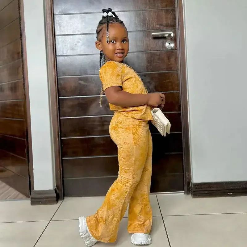 Girls T Shirts +Pants 2 pcs Casual Sets