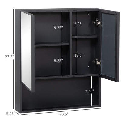 Kleankin Wall-Mounted Medicine Cabinet with Mirror