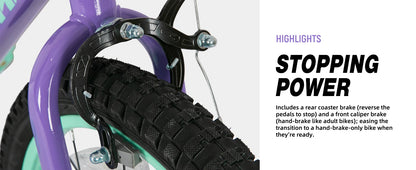 Bike For Girls & Boys Ages 6-10


andbrake,Purple