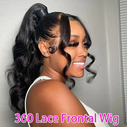 Hidden Strap Body Wave 360 HD Full Lace Front Wigs