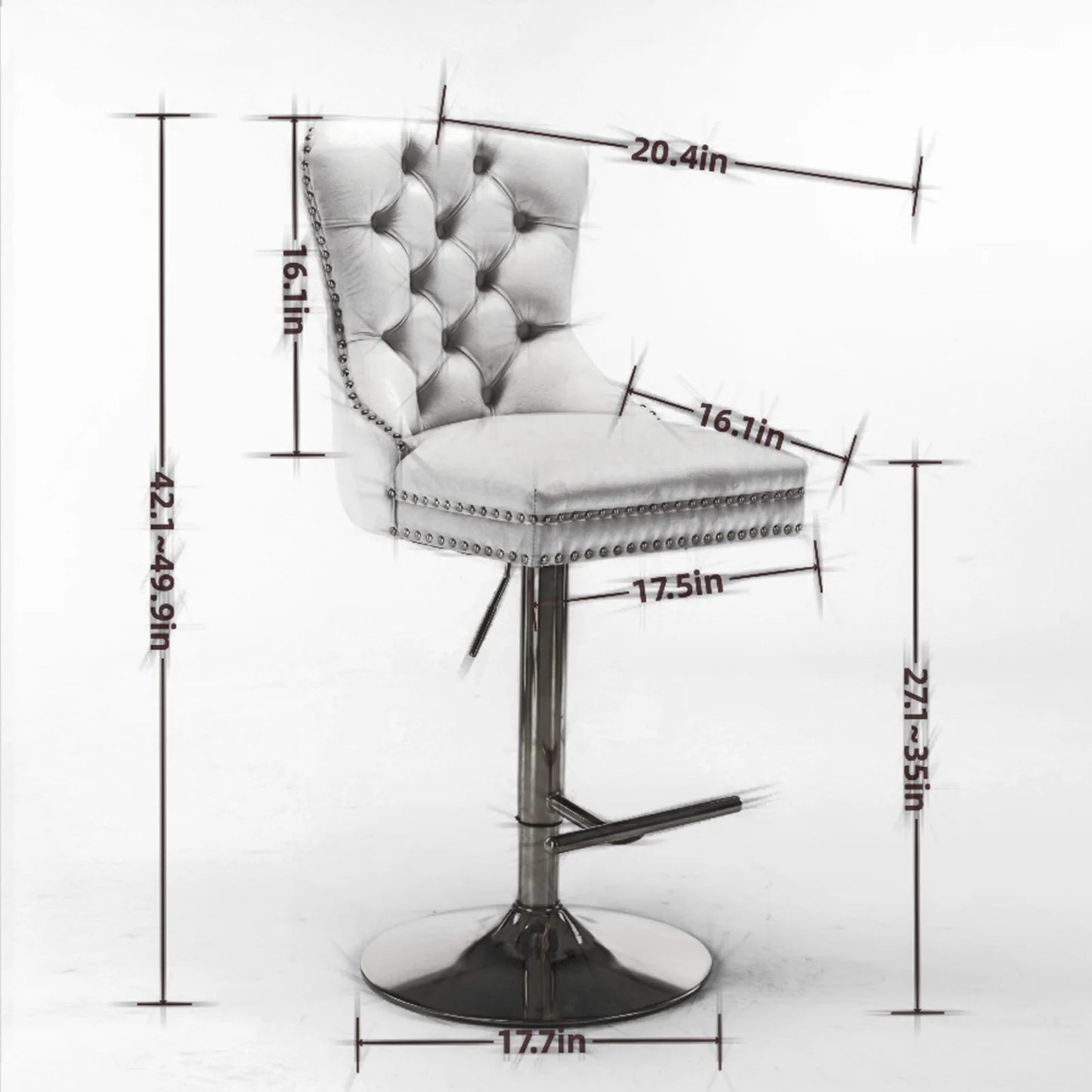 2PCS Modern Bar Stools