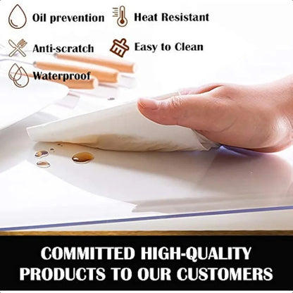 Multi Size,, Rectangle Shape, Clear PVC Table top Runner