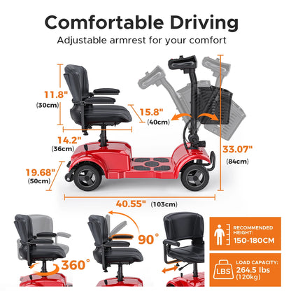 ENGWE Four-Wheeled Electric Scooter 250W,24V 12AH 6.2MPH