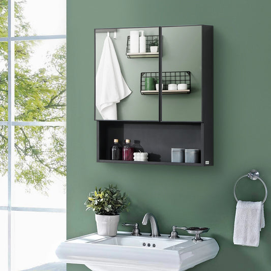 Kleankin Wall-Mounted Medicine Cabinet with Mirror