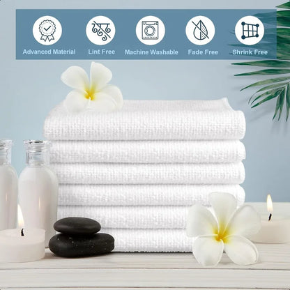 Washcloths Towel Pack of 24 12" x 12" Highly Absorbent and Soft
Face  & ,Towels Wash Cloths for Bathroom, Gym,, Hotel Spa Fast Dry