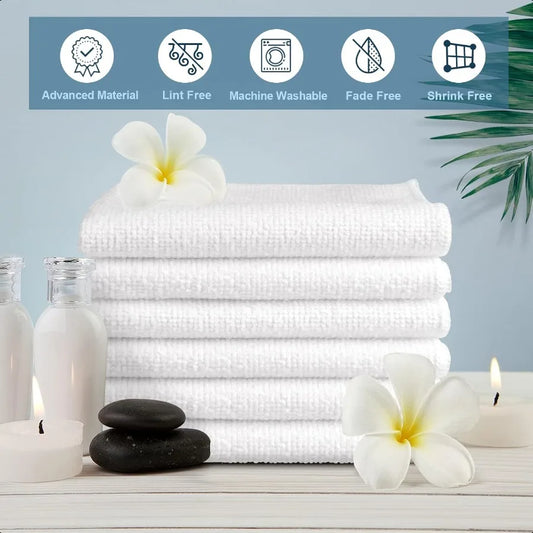 Washcloths Towel Pack of 24 12" x 12" Highly Absorbent and Soft
Face  & ,Towels Wash Cloths for Bathroom, Gym,, Hotel Spa Fast Dry