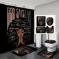 4PCS/set African-American Female Shower Curtain Set
