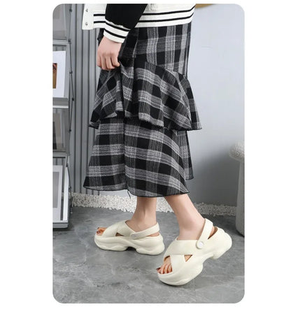 Popular Women Flip-flops Summer New Platform Wedges Slippers Outdoor Fashion Slides EVA 7CM Shoes Casual Beach Flip-flops