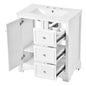 Modern Elegant Bathroom 30 Inch Vanity With Sink, Storage Cabinets, Drawers, and Adjustable Shelves