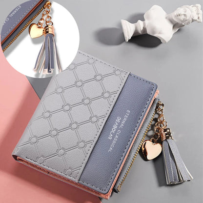 Tassel Leather Wallet Women Small Luxury Brand Famous Mini Women Wallets 2024 New Lovely Purse Female Small Wallet for Women Bag