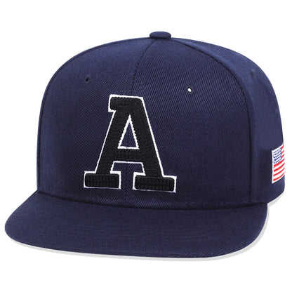 1piece Unisex Letter A Embroidered USA Flag Patch Hip-hop Hats