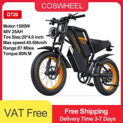 Mountain Bikes  Off Road Fat Tires Motorcycle Ebike