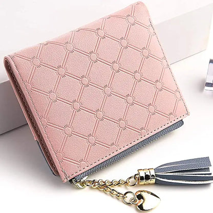 Tassel Leather Wallet Women Small Luxury Brand Famous Mini Women Wallets 2024 New Lovely Purse Female Small Wallet for Women Bag