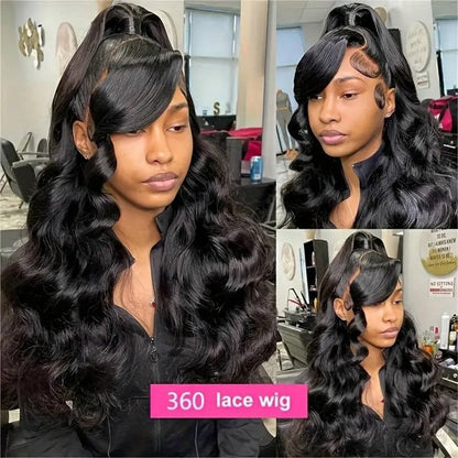 Hidden Strap Body Wave 360 HD Full Lace Front Wigs