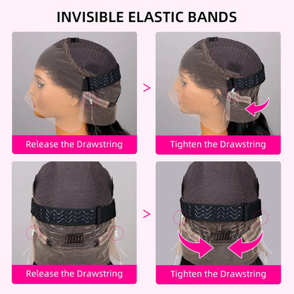 Hidden Strap Straight 360 Lace Front Wigs