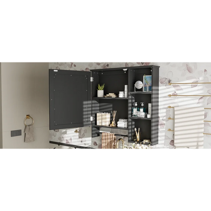 Modern Elegant Bathroom 30 Inch Vanity With Sink, Storage Cabinets, Drawers, and Adjustable Shelves