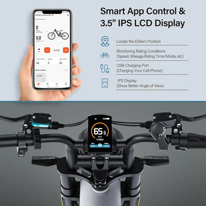 Coswheel Electric Bike For Adult
CT20S 2000W/1500W Mountain bike Electric Motorcycle 60V 27.5Ah