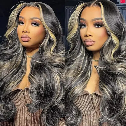 1B/27 Balayage Highlight Body Wave Wig