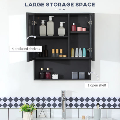 Kleankin Wall-Mounted Medicine Cabinet with Mirror