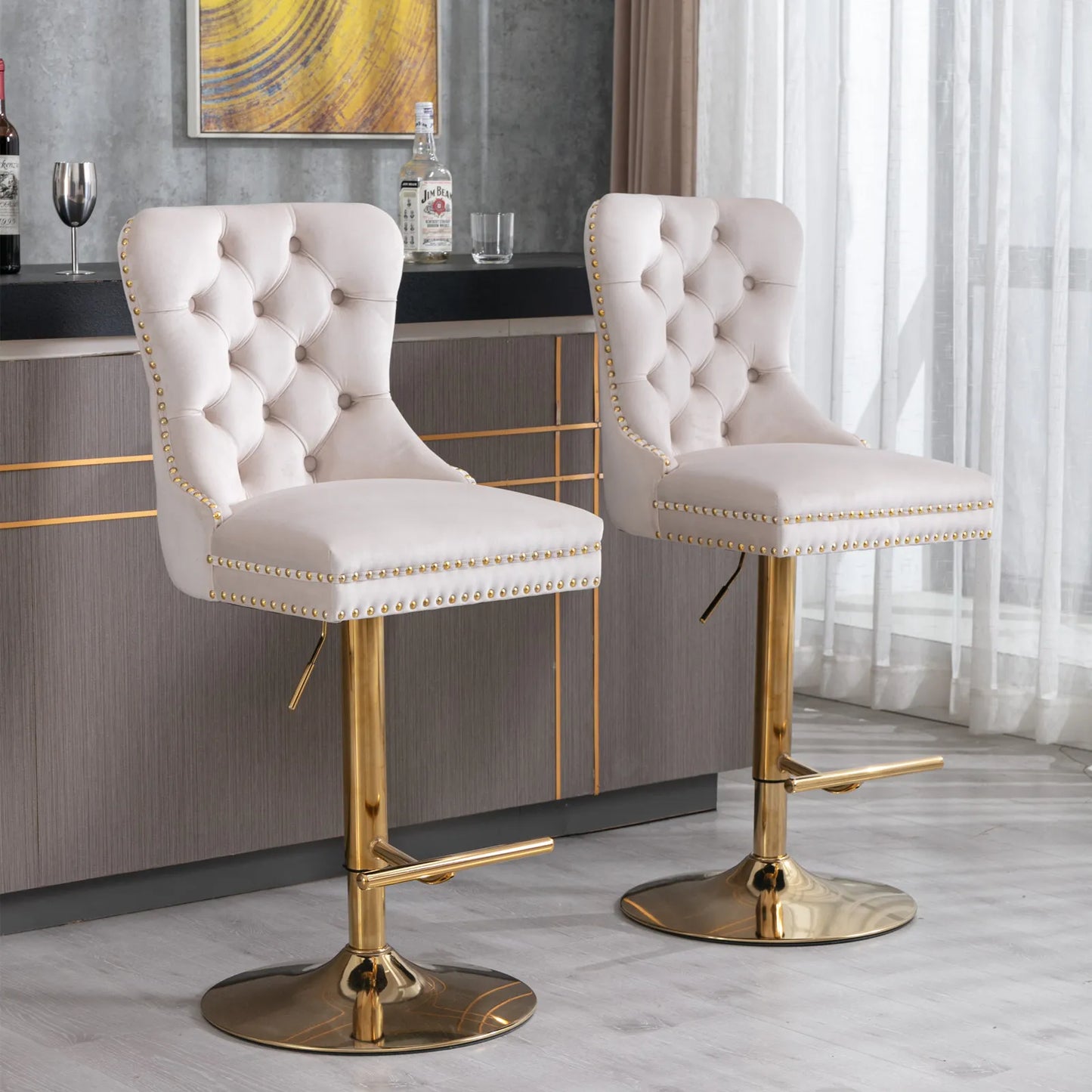 2PCS Modern Bar Stools
