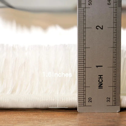 Soft, Fluffy, Shaggy, Cream White Carpet Runner