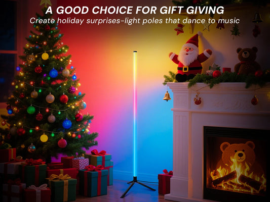 RGB floor lamp, music synchronization and random color
