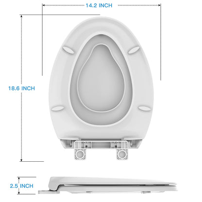 Adult Toilet Seat, Includes Potty Training Attachment